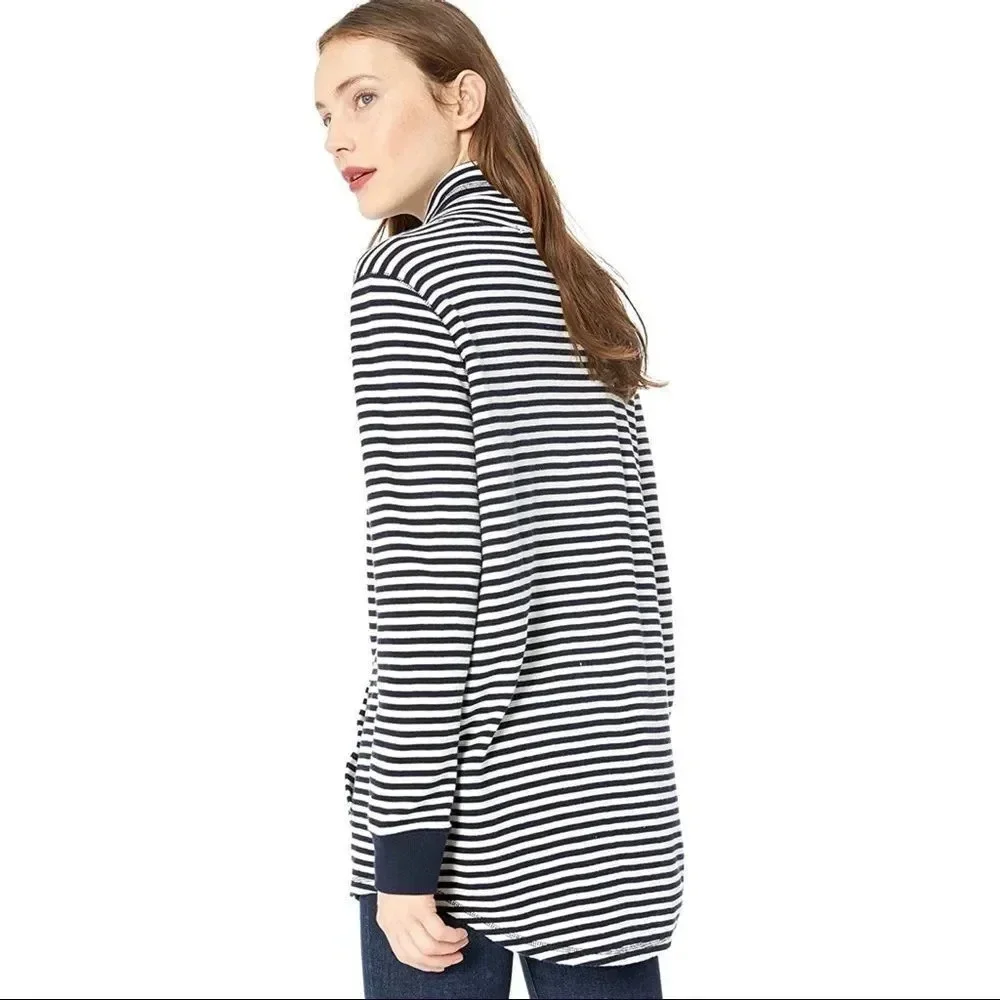 J. Crew Mercantile Striped Funnel Neck Sweatshirt